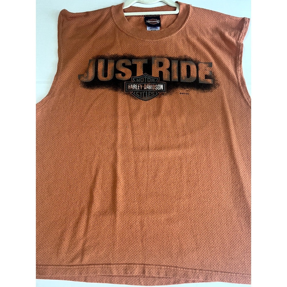 Harley Davidson Men's Burnt Orange Tank Top Sz Medium Bowling Green Kentucky